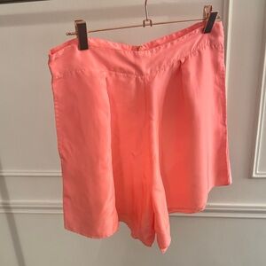 Pink silky shorts